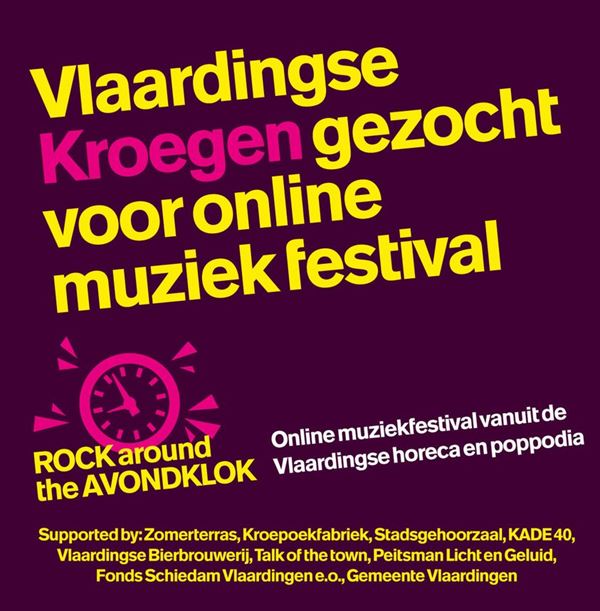 Vlaardingse Kroegen gezocht voor online muziekfestival 